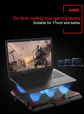 Laptop Cooler 6 Fans Laptop Cooling Pad 2 SB Port With Led S