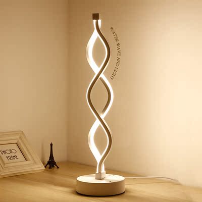 Bedroom Beside Lamp Home Decor Desk Lamps Spiral Curved