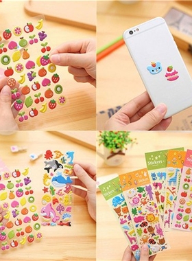 1 PCS Kawaii Cartoon 3D Bubble stickers DIY Diary Scrapbook