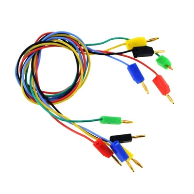 2PCS 2mm Test Wire Line  Banana Plug Connector Solder Tail F