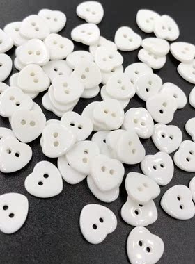 50/100pcs 12mm Cute Heart Plastic Button Sewing Accessories