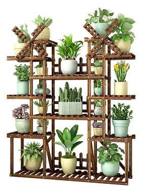 Flower shelf multi-storey indoor special racks balcony wroug