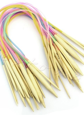 18Pcs 18Size 40cm 80cm Multicolor Tube Circular Bamboo Knitt