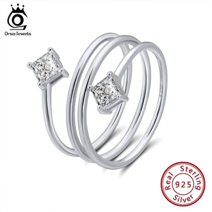 ORSA JEWELS Authentic 925 Sterling Silver Female Rings Uniq