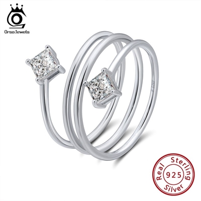 ORSA JEWELS Authentic 925 Sterling Silver Female Rings Uniq