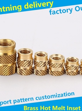 SL type Double Twill Knurled Brass Injection Nut Brass Hot