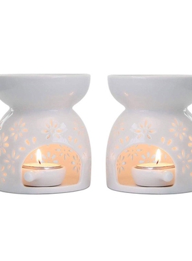 Ceramic Tealight Candle Holder Oil Burner, Essential Oil In