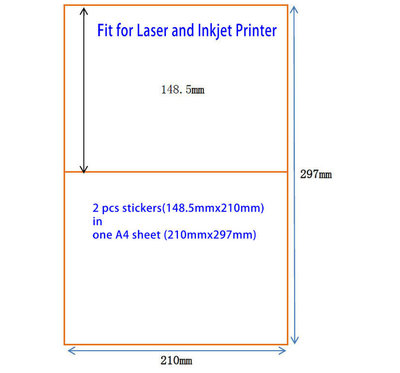 200 Half Sheet 210mm X 148.5mm A5 er Shipping Label  Laser a