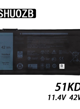 New 11.4V 42Wh 51KD7 Y07HK Laptop battery for Dell Chromeboo
