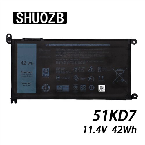 New 11.4V 42Wh 51KD7 Y07HK Laptop battery for Dell Chromeboo