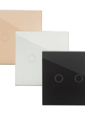 EU/UK Standard Touch Switch 2 Gang 1 Way,Crystal Glass Switc