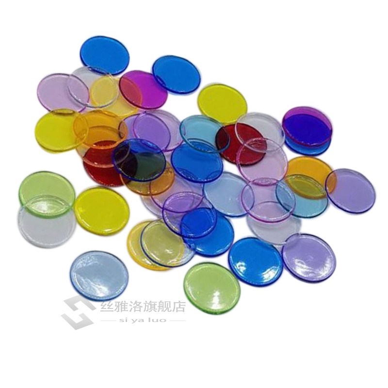 100 Pieces Bingo Chips Transparent Color Counting Plastic Ma 电子元器件市场 外设配件 原图主图