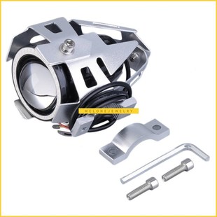 New 1pc 3 Color of Light Silver Body LED Motorbike Light Mot