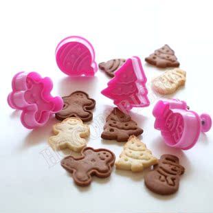4pcs/set Christmas Cookie Cutter Gingerbread Fondant Cutter
