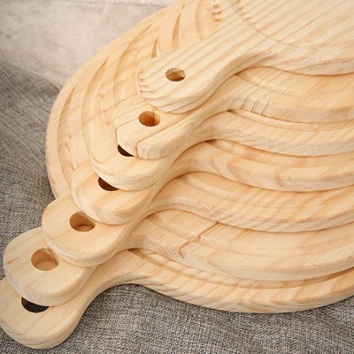 1 Pcs Wooden Pizza Paddle Cheese Serving Tray Plate Cutting