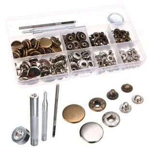17mm Snap Buttons + Tool Metal Press Studs Snap Fasteners fo