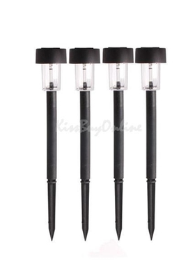 4 Pcs Solar Plastic Lawn Lamp Light White Color for Garden