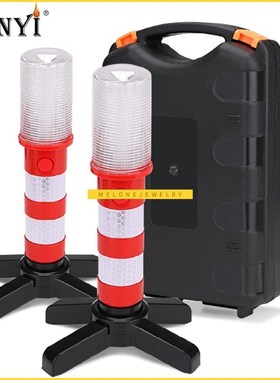 2pc LED Magnetic Flashlight Emergency Roadside Flares Detach