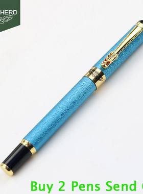 Hero 6006 Brand Ink Fountain Pen Dragon Crystal Diamond Meta