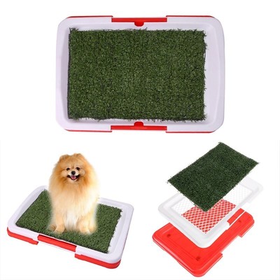 Pet Dog Potty Toilet Urinary Trainer Grass Mat Pad Patch Ind