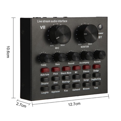 V8 Audio Mixer Sound Card for Recording SB Audio Interface I