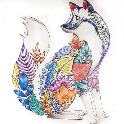 24 Page coloring book Enchanted est kids books Antistress  C