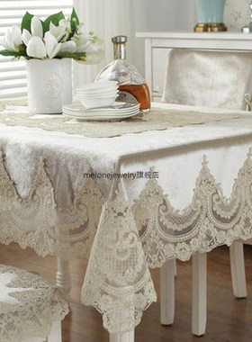 Europe luxury embroidered tablecloth table dining table cove