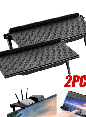 2PCS Screen Top Storage Shelf Holder Rack TV Monitor Organiz