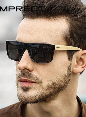 SIMPRECT Polarized Sunglasses Men 2020 UV400 Wood Sunglasse