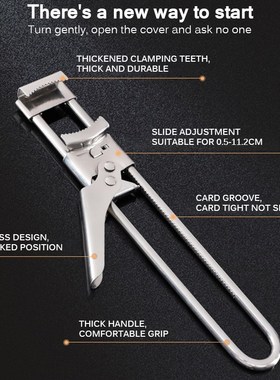 Kitchenware Stainless Steel Adjustable Can Opener Multifunct