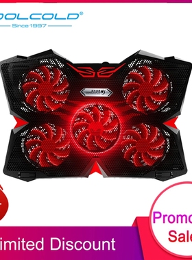 Gaming Laptop Cooler Cooling Pad Five Fans With Led Light Fo