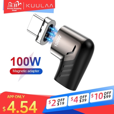 100W Magnetic USB Type C Adapter for MacBook Pro Elbow USB T