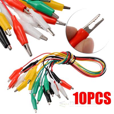 New 10pcs Alligator Clips Double-ended Crocodile Clips Test