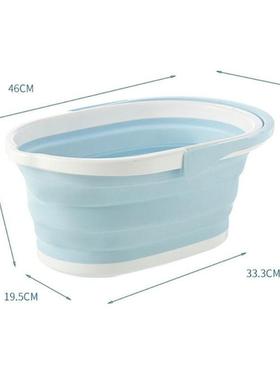 Foldable Plastic Mop Bucket KItchen Dishpan Portable Wash Ba