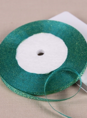 25Yards 6mm Silver Gold Glitter Silk Satin Ribbon Party Home