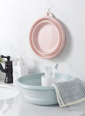 Foldable Bucket Portable Wash Basin Dishpan for Bathroom