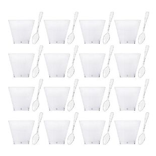 100 Sets Dessert Cups Plastic Parfait Cups Party Mini