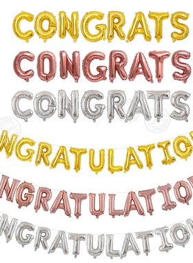 New 1set 16inch Congratulations Congrats ballons letters Fo