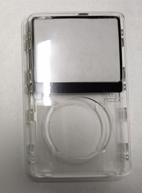 iPod Video Black White Red transparent front case front pane