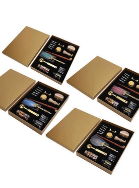 'Ballpoint Pen' Feather Pen Wax Set Quill Dip