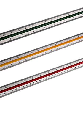 Plastic Triangular Scale Ruler 3 Sides for Architecture Dra