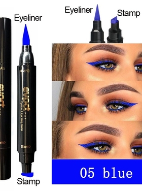 Blue Winged Eyeliner Stamp Waterproof Long Eye Liner Pencil