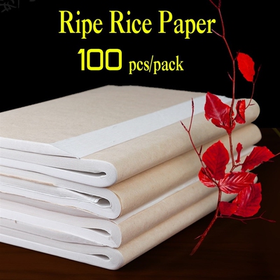 100Pcs/lot Rice Paper Ripe Xuan Paper Calligraphy Painting C
