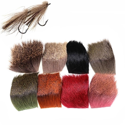 1PC 5X5cm Fly Tying Deer Hair Patches Caddis Dry Fly Tying M