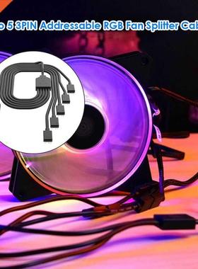 Splitter Cable Computer Accessories 1 to 5 3PIN ARGB Fan Spl