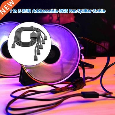 Splitter Cable Computer Accessories 1 to 5 3PIN ARGB Fan Spl