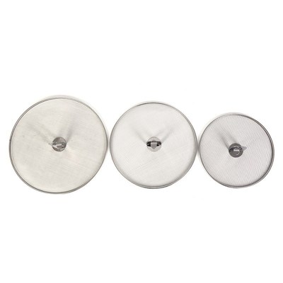 1 Pieces Splatter Screen Mesh Pot Lid Cover Oil Frying Pan L