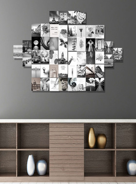 Black White Aesthetic Picture 50pcs For Wall Collage Chic