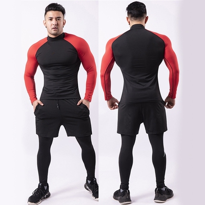 mens fitness tracksuit outdoor training elastic sportsw