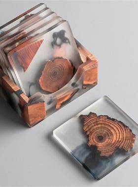Coaster Set Epoxy Resin Mold Cup Mat Pad Storage Base